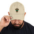 Giraffe Embroidered Distressed Baseball Hat-Unisex